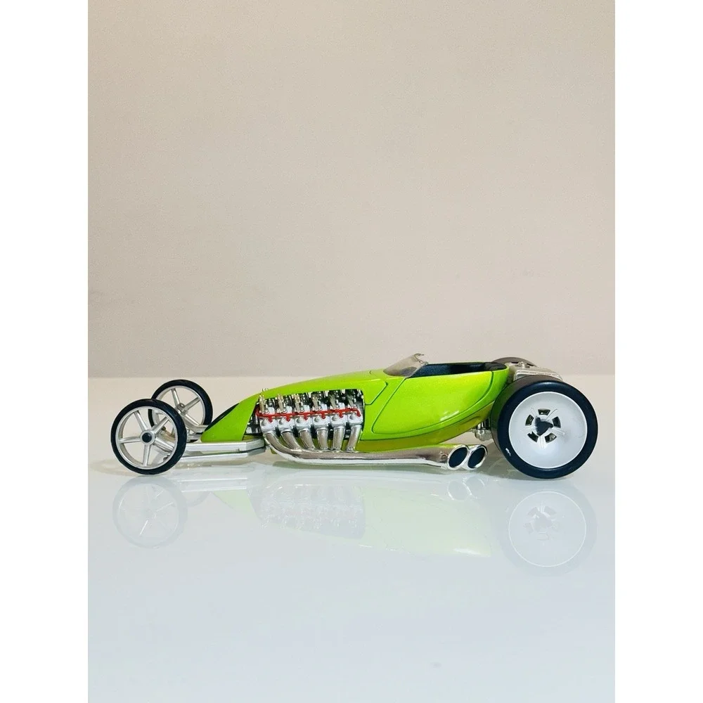Hot Wheels Twin Mill 1:18 Diecast Model Car Lime Green Custom Hot Rod Rare